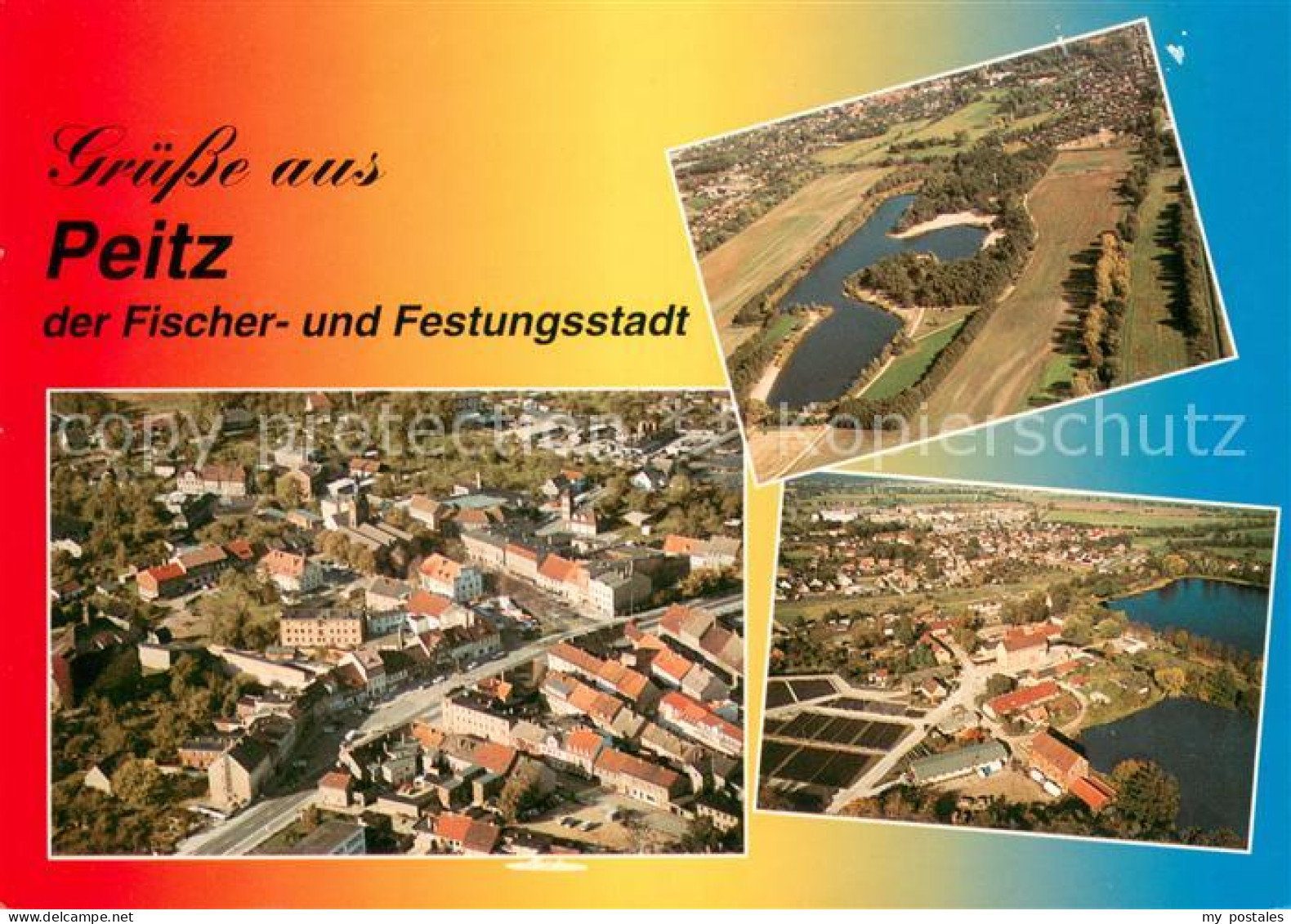 73657102 Peitz Stadtansichten Peitzer Teichlandschaft Fliegeraufnahmen Peitz - Peitz