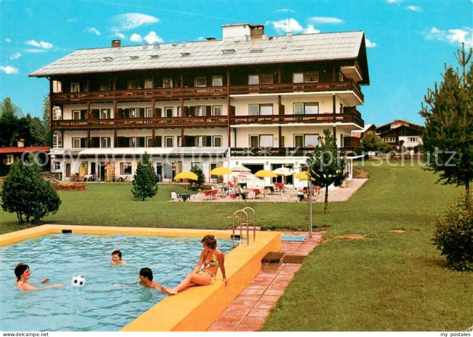 73657093 Oberstdorf Hotel Garni Kappeler Haus Liegewiese Swimming Pool Oberstdor - Oberstdorf