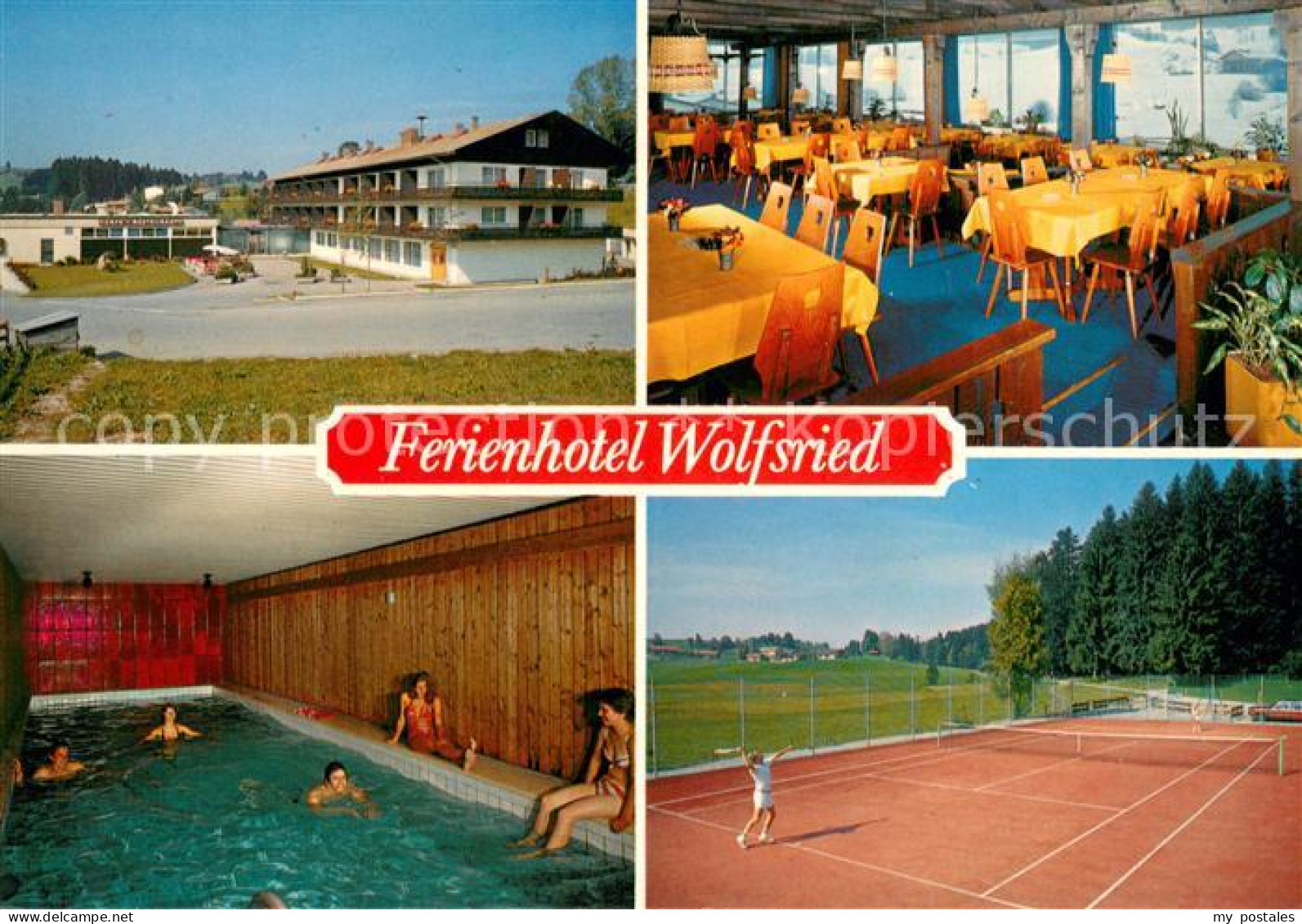 73657090 Wolfsried Buflings Hotel Restaurant Wolfsried Hallenbad Tennisplatz Wol - Oberstaufen