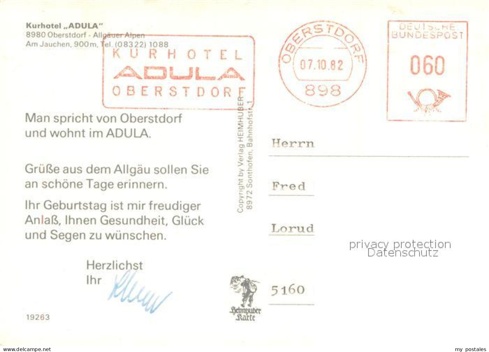 73657086 Oberstdorf Kurhotel Adula Im Sommer Allgaeuer Alpen Oberstdorf - Oberstdorf
