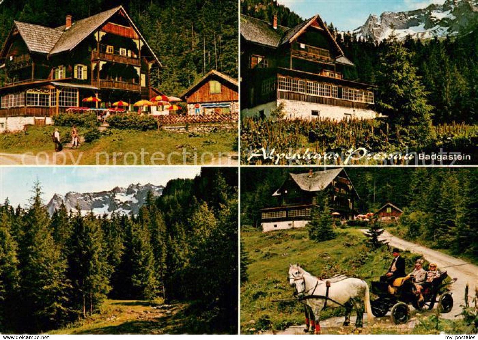 73656990 Badgastein Alpenhaus Prossau Panorama Pferdekutsche Badgastein - Autres & Non Classés