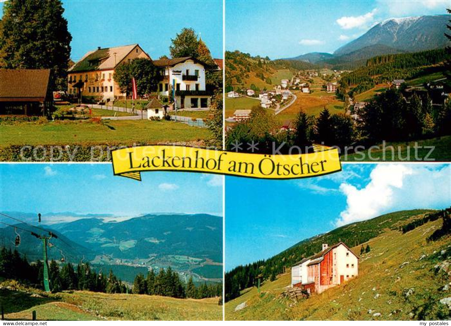 73656909 Lackenhof Gaming Gasthof Zur Linde Panorama Mit Oetscher Sessellift Zum - Sonstige & Ohne Zuordnung