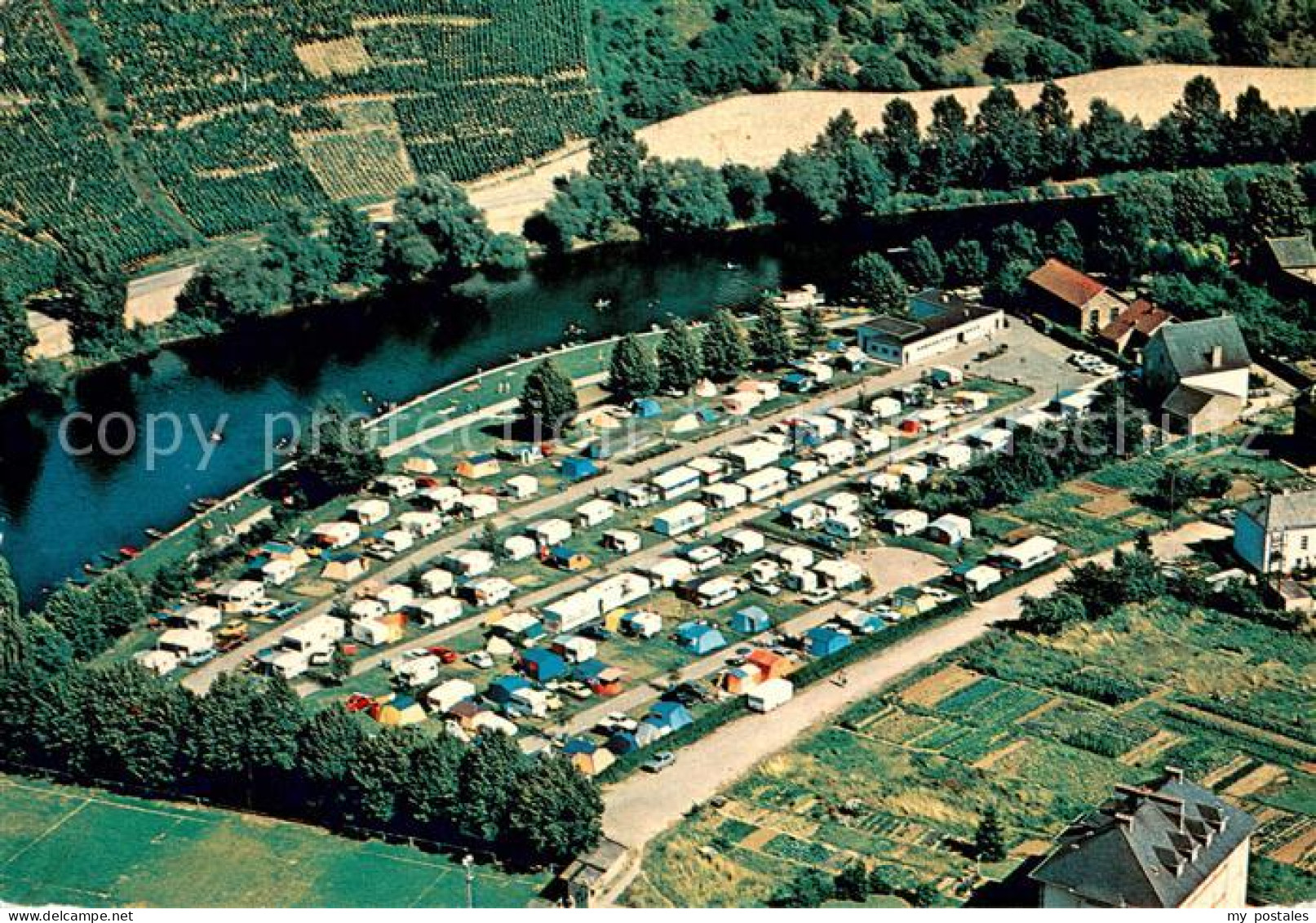 73656843 Wasserbillig Camping Officie Fliegeraufnahme - Otros & Sin Clasificación