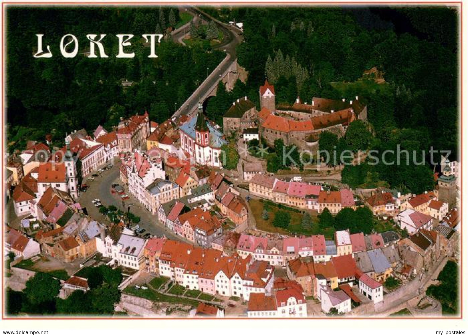 73656795 Loket Letecky Pohled Na Mesto S Hradem Loket - Czech Republic