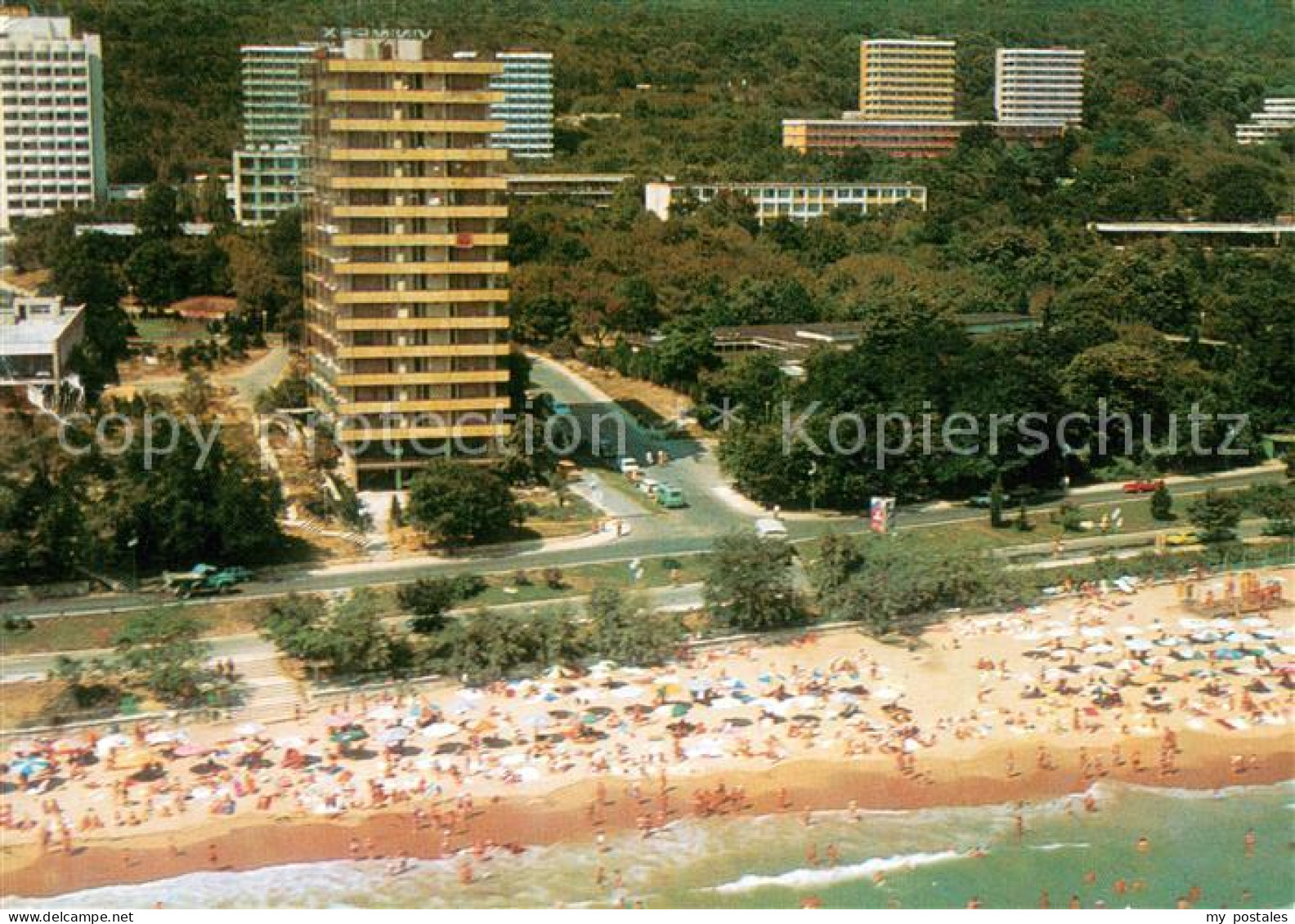 73656791 Slatni Pjasazi Goldener Sand Fliegeraufnahme Slatni Pjasazi - Bulgaria