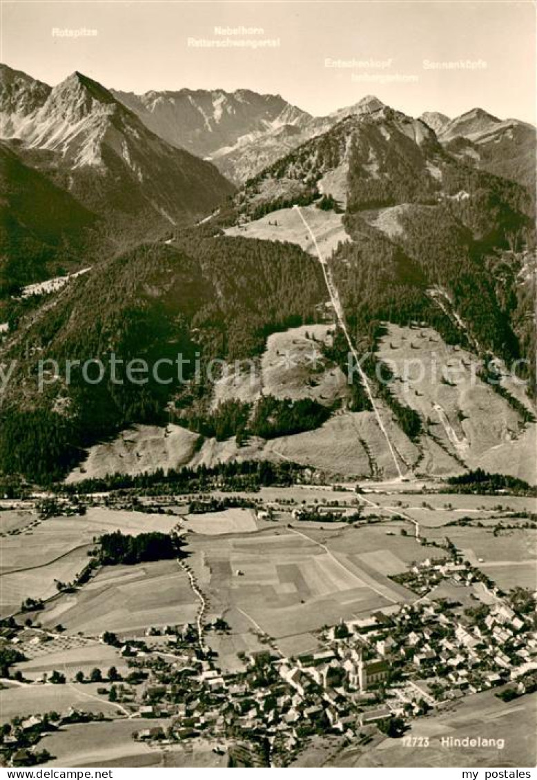 73656765 Hindelang Blick Vom Hirschberg Zur Sesselbahn Mit Rotspitze Nebelhorn U - Hindelang