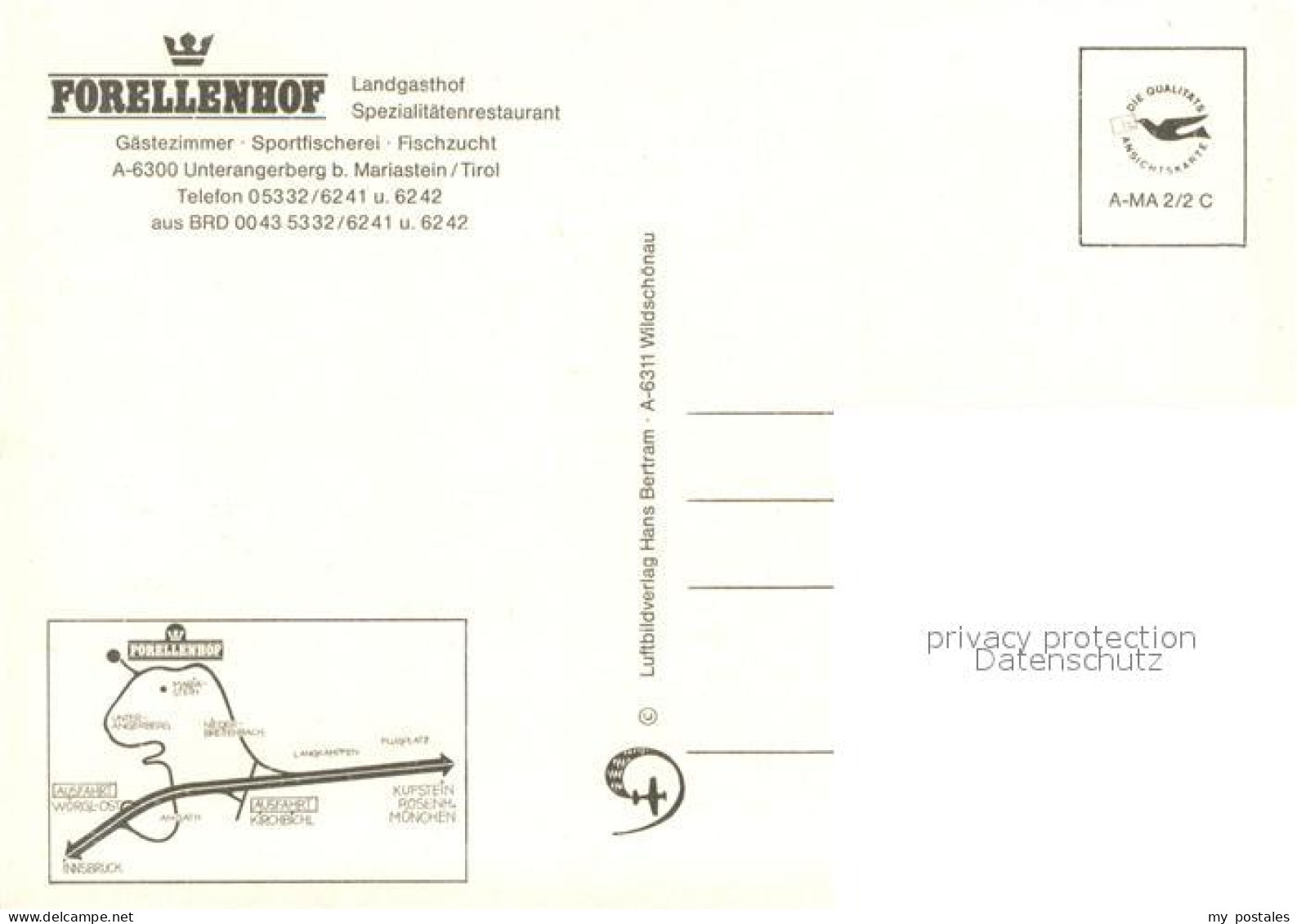 73656745 Unterangerberg Landgasthof Forellenhof Mariastein Kufstein Kaisergebirg - Altri & Non Classificati
