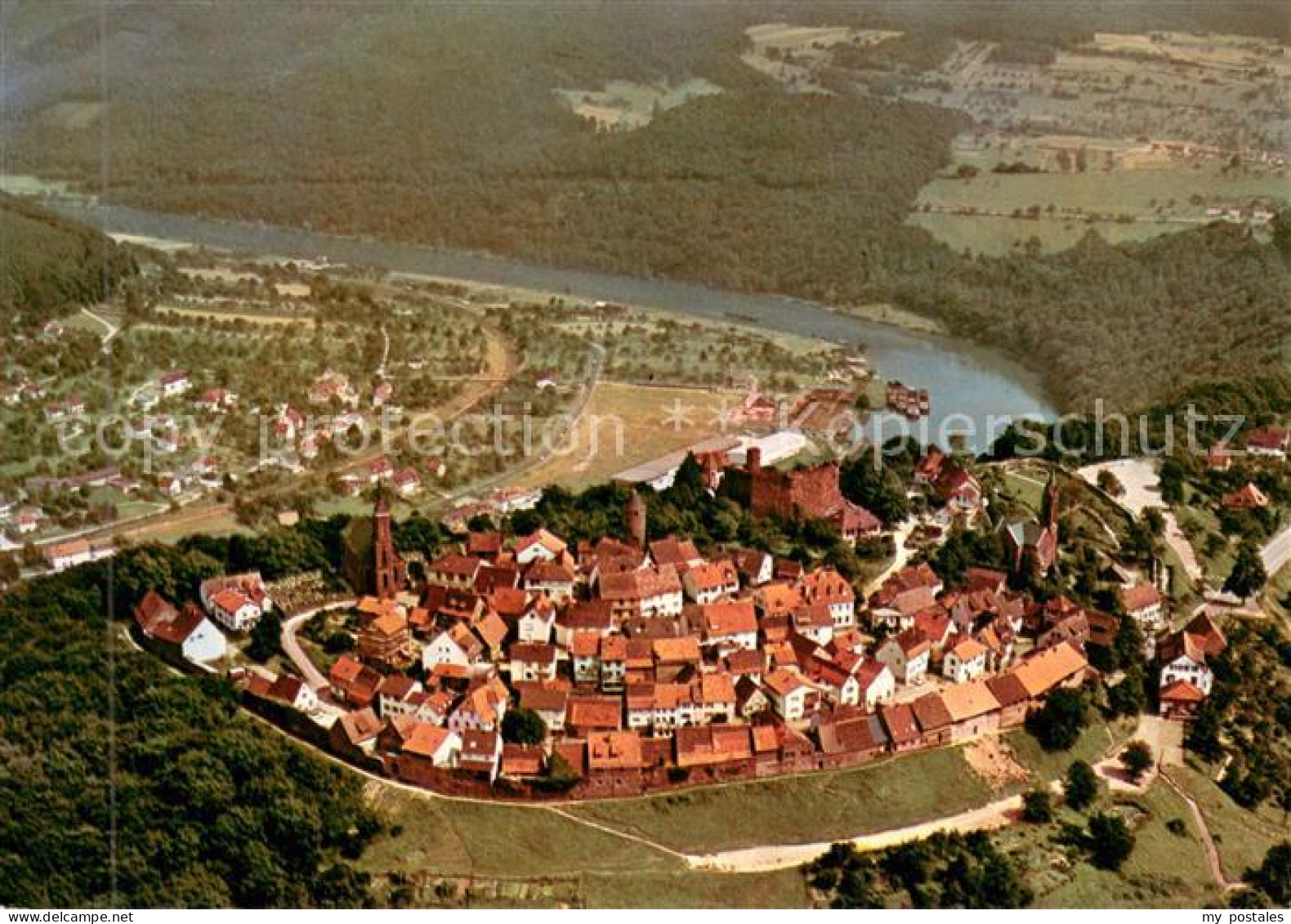 73656672 Dilsberg Neckar Fliegeraufnahme Dilsberg Neckar - Neckargemünd