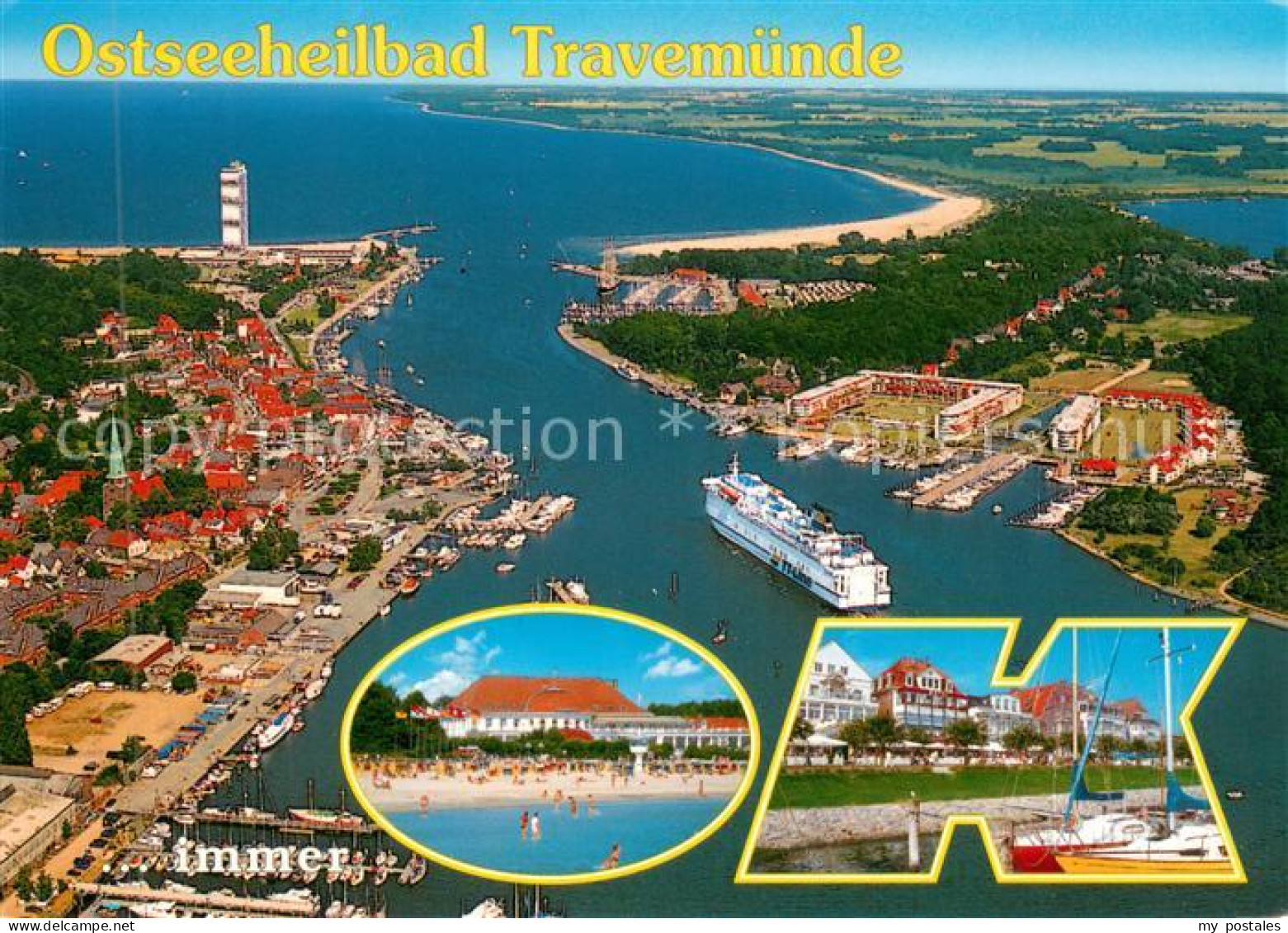 73656666 Travemuende Ostseebad Fliegeraufnahme Strandpartien Travemuende Ostseeb - Lübeck