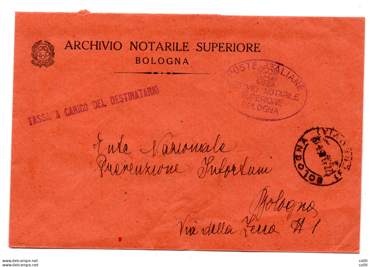 Segnatasse "stelle" Lire 8 Coppia Su Busta Tassata In Arrivo - 1946-60: Marcophilie