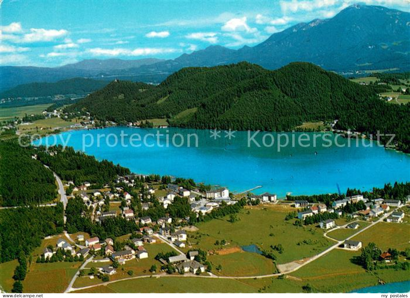 73656596 Seelach Klopeinersee Fliegeraufnahme Mit Petzen Georgiberg Und Unterber - Autres & Non Classés