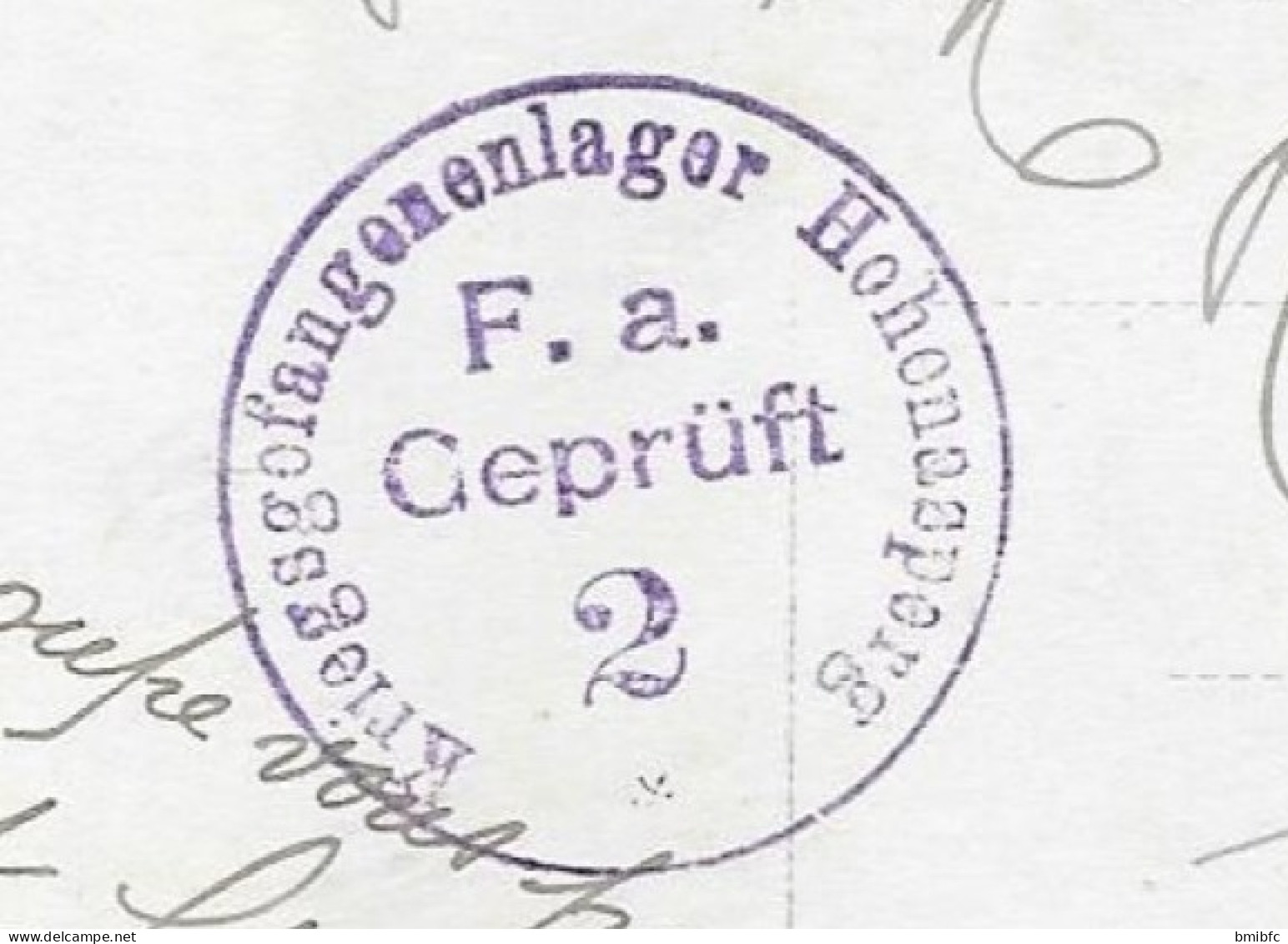 1917 Carte Photo écrite Au Dos   Kriegsgefangenensendung    + Tampon HohenAsperg - Personen