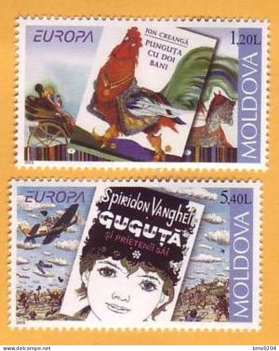 2010  Moldova Moldavie Moldau  Europa Cept  Children's Books. Cock.  2v  Mint - Moldawien (Moldau)