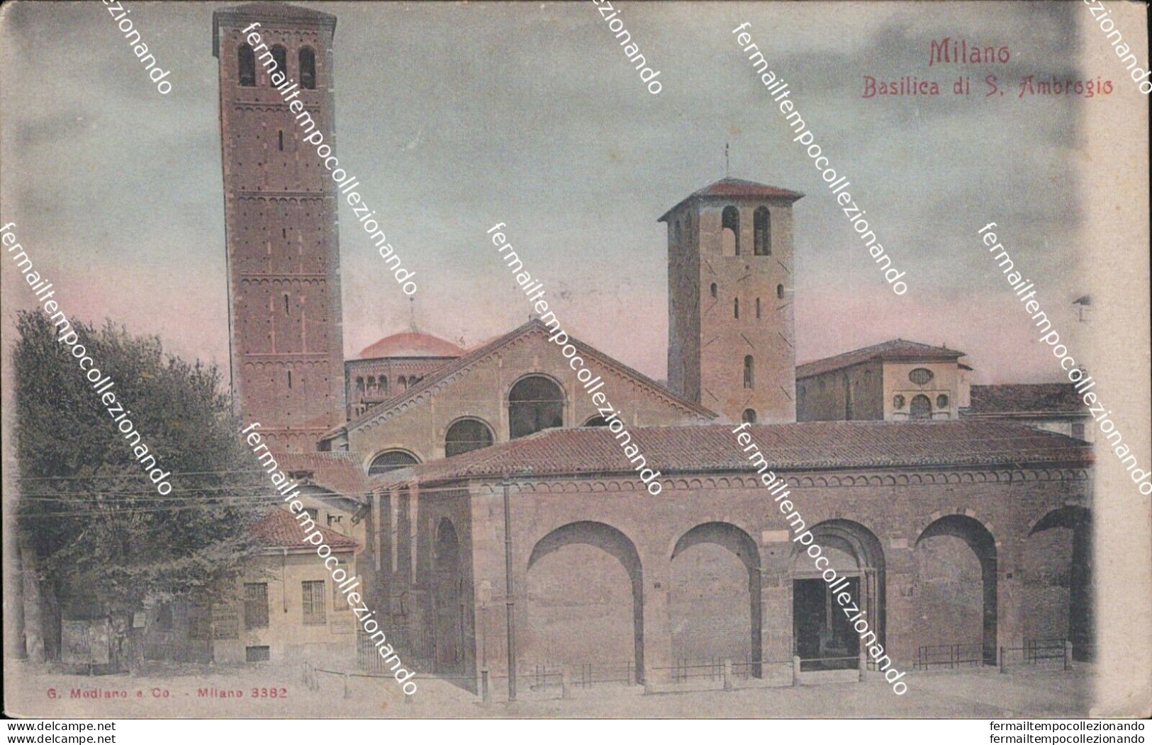 At212 Cartolina Milano Citta' Basilica Di S.ambrosio - Milano (Mailand)