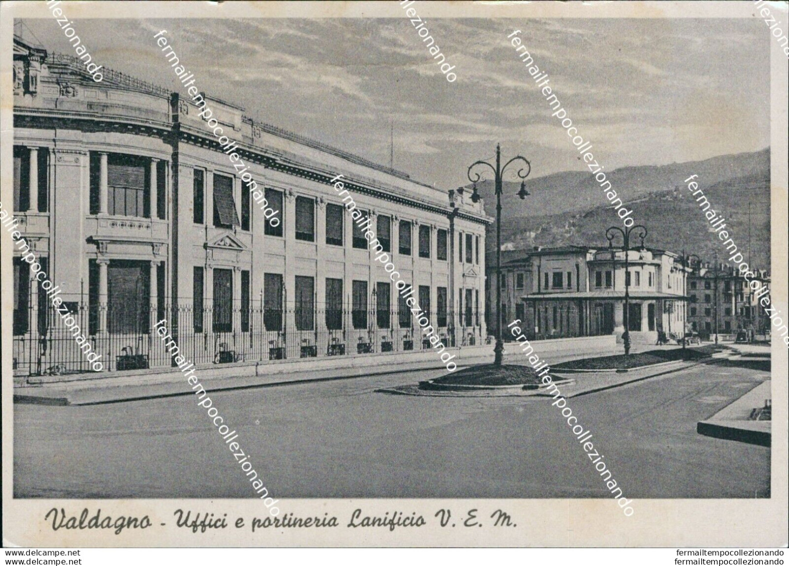 Ag779 Cartolina Valdagno Uffici E Portineria Lanificio V.e.m Provincia Di Vicenz - Vicenza