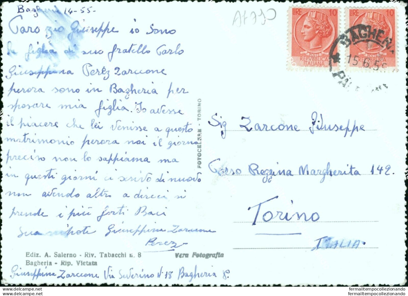 Ag790 Cartolina Bagheria Entrata Del Palazzo Di Palagonia Provincia Di Palermo - Palermo