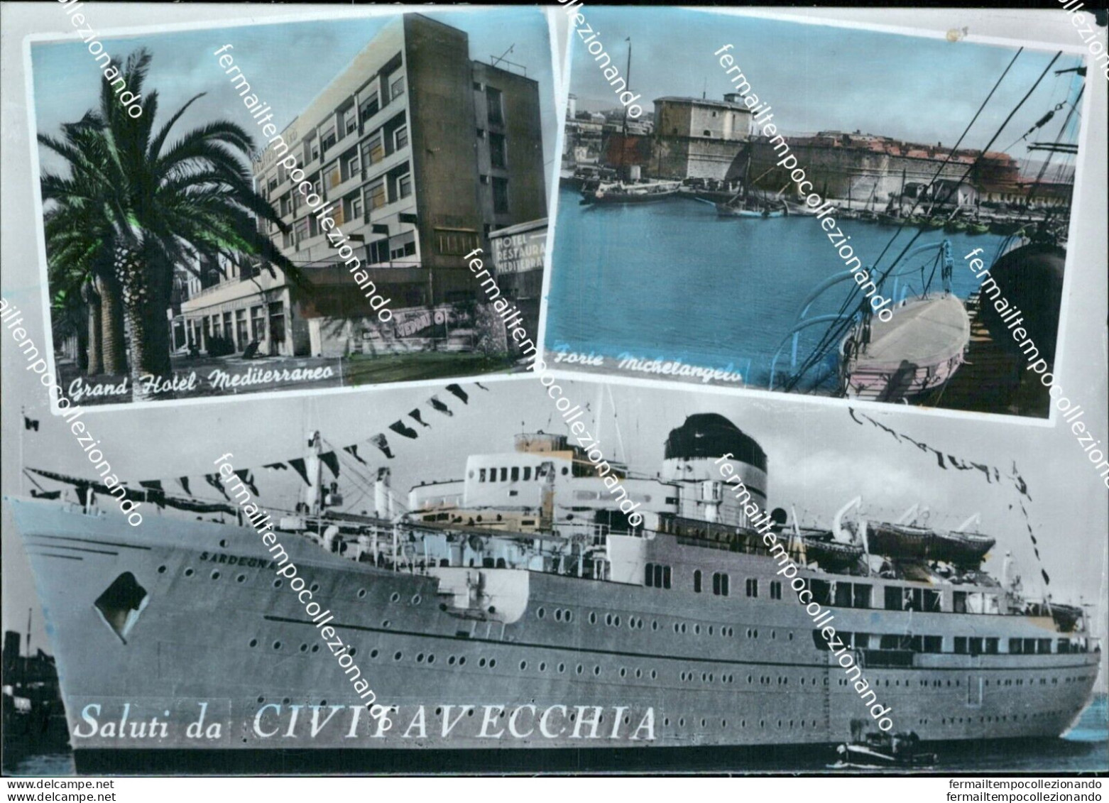 N789 Cartolina Saluti Da Civitavecchia Provincia Di Roma - Andere & Zonder Classificatie