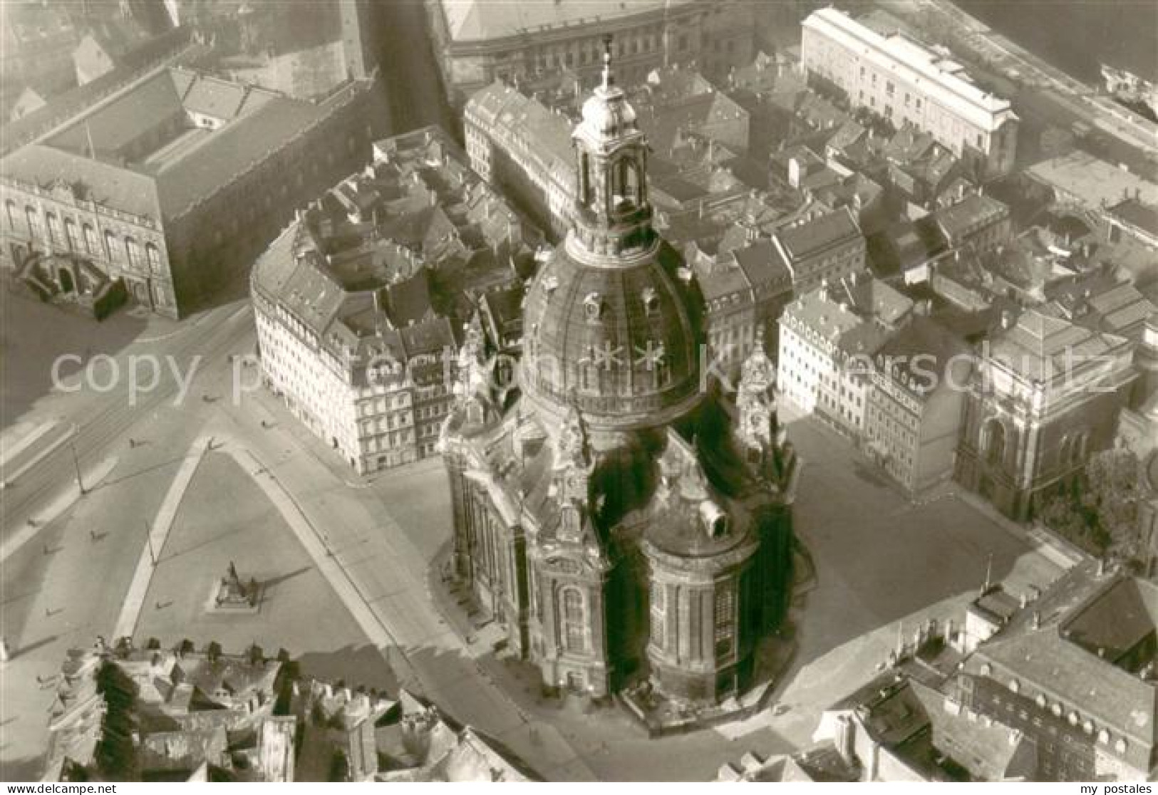 73656373 Dresden Frauenkirche Vor Der Zerstoerung 1945 Fliegeraufnahme Dresden - Dresden