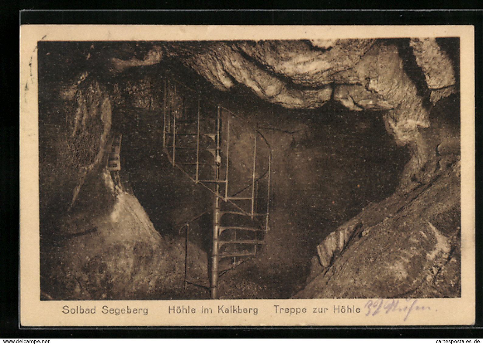 AK Bad Segeberg, Höhle Im Kalkberg, Treppe Zur Hölle  - Bergbau