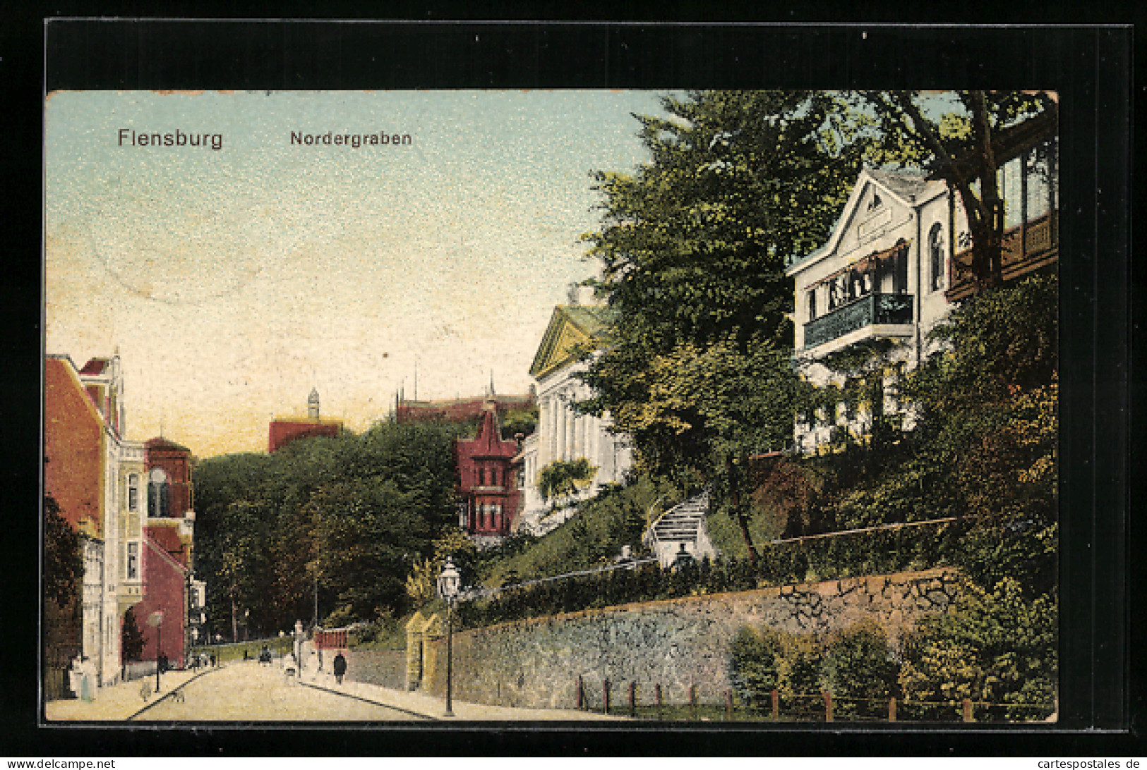 AK Flensburg, Nordergraben-Strasse  - Flensburg