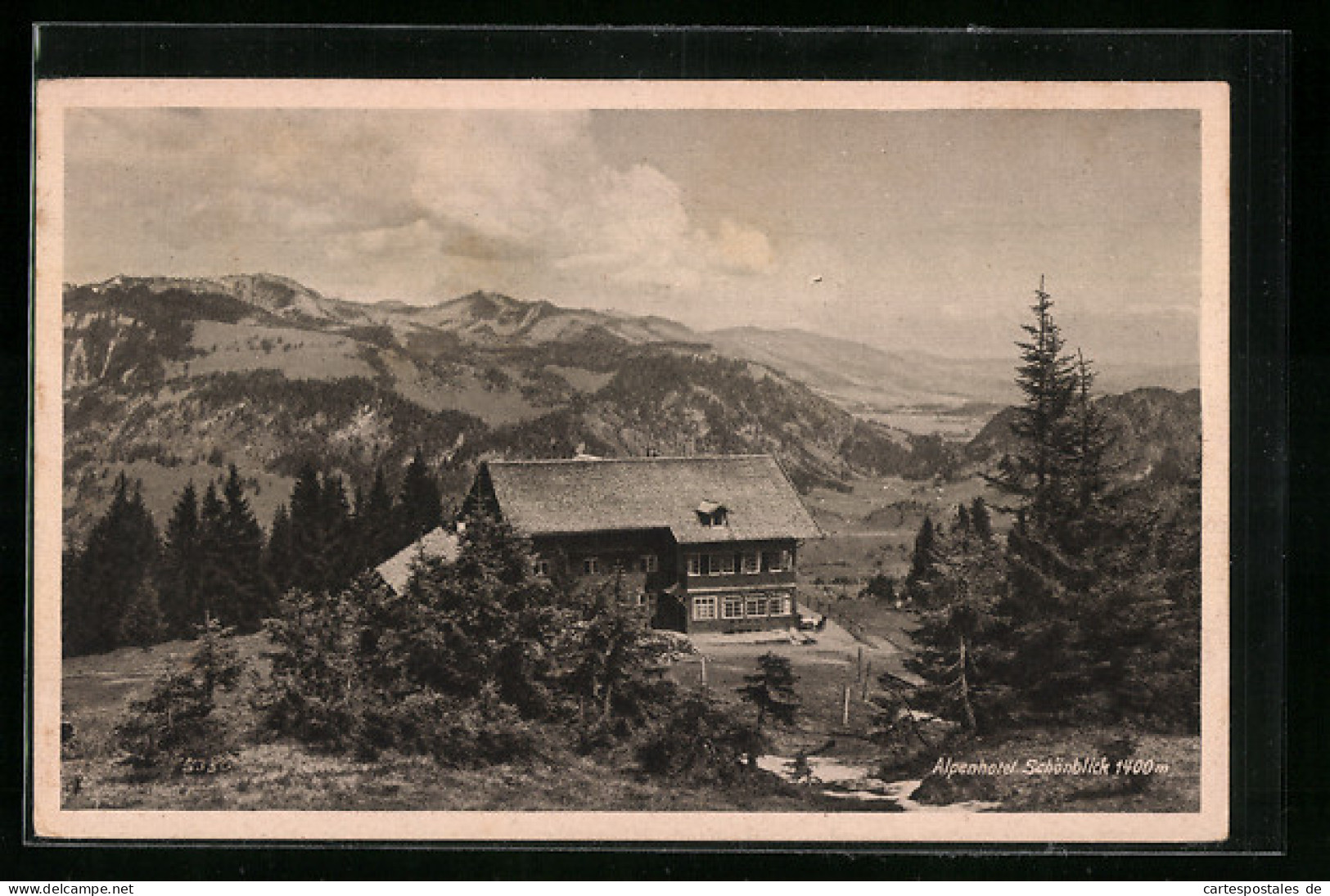 AK Oberstdorf In Den Allgäuer Alpen, Blick Auf Das Alpenhotel Schönblöick  - Oberstdorf