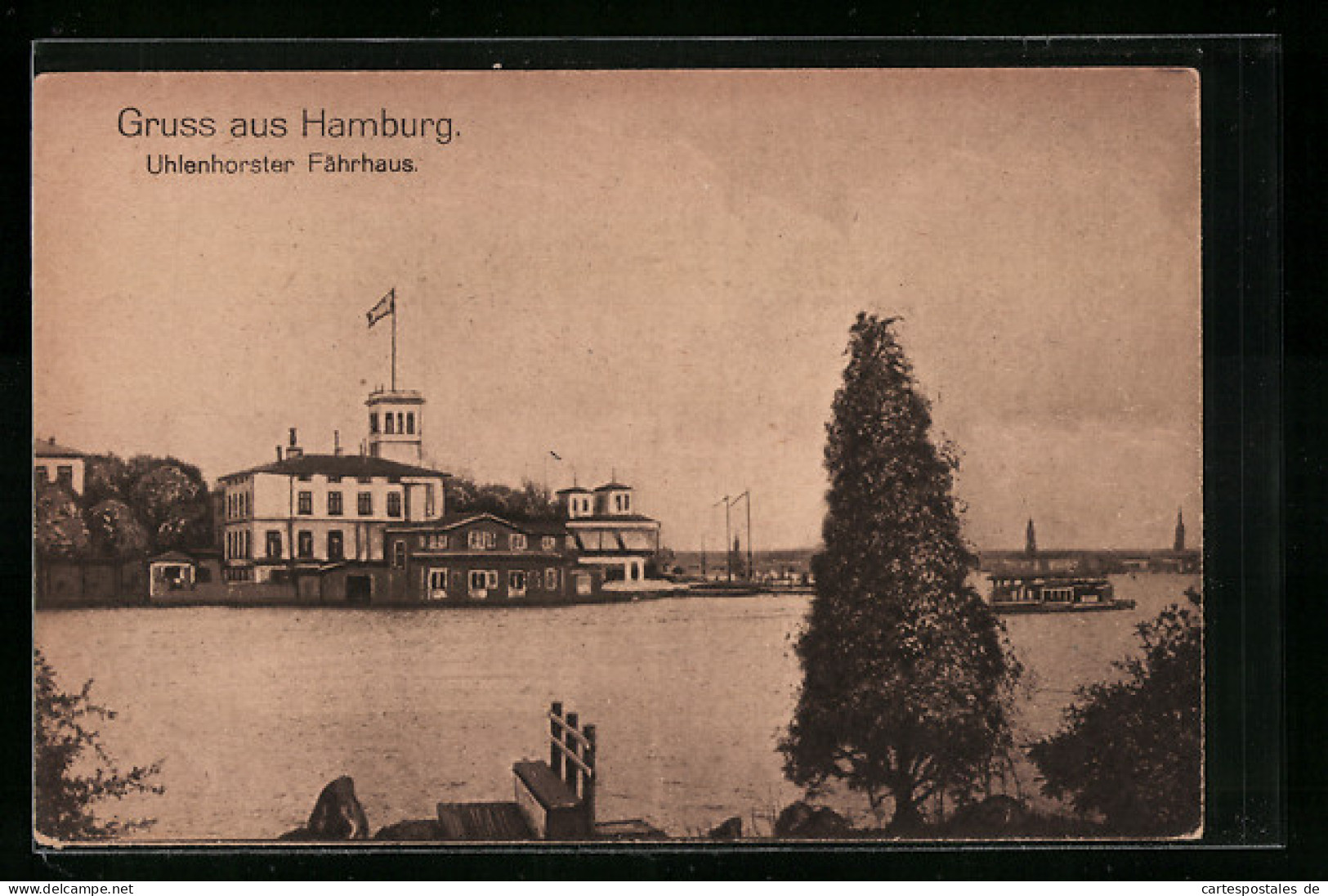 AK Hamburg, Blick Vom Ufer Zum Uhlenhorster Fährhaus  - Nord