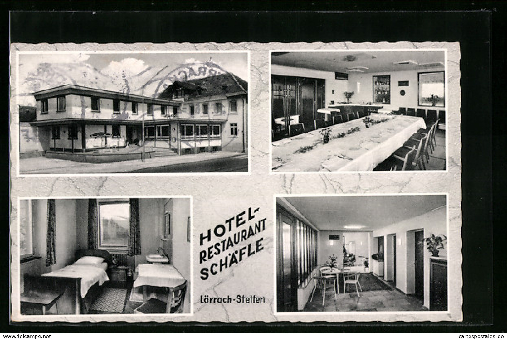 AK Lörrach-Stetten, Hotel-Restaurant Schäfle Mit Innenansichten  - Loerrach