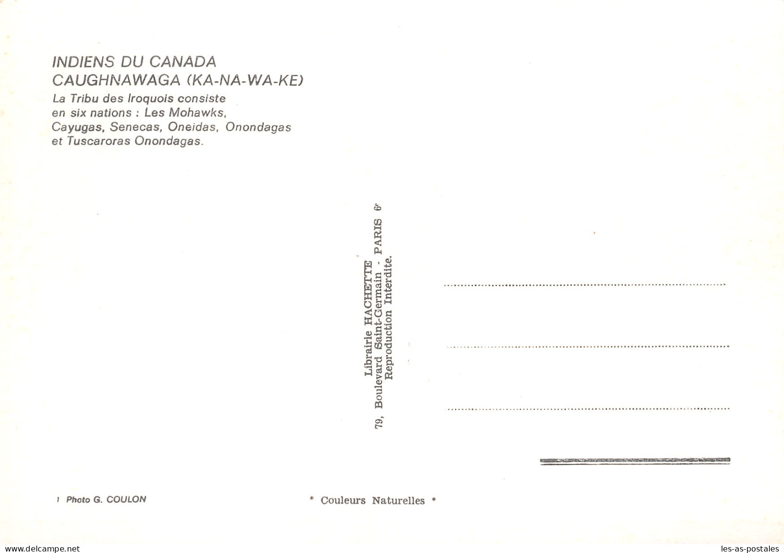 CANADA INDIENS CAUGHNAWAGA - Modern Cards