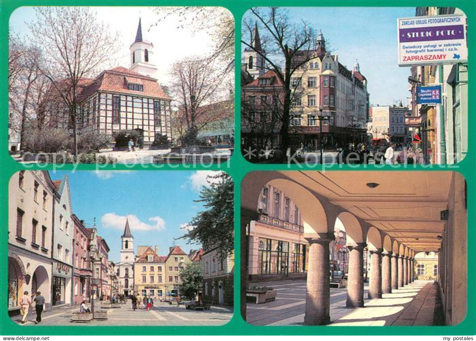 73656107 Zielona Gora Kirche Altstadt Motiv Innenstadt Arkaden Zielona Gora - Pologne