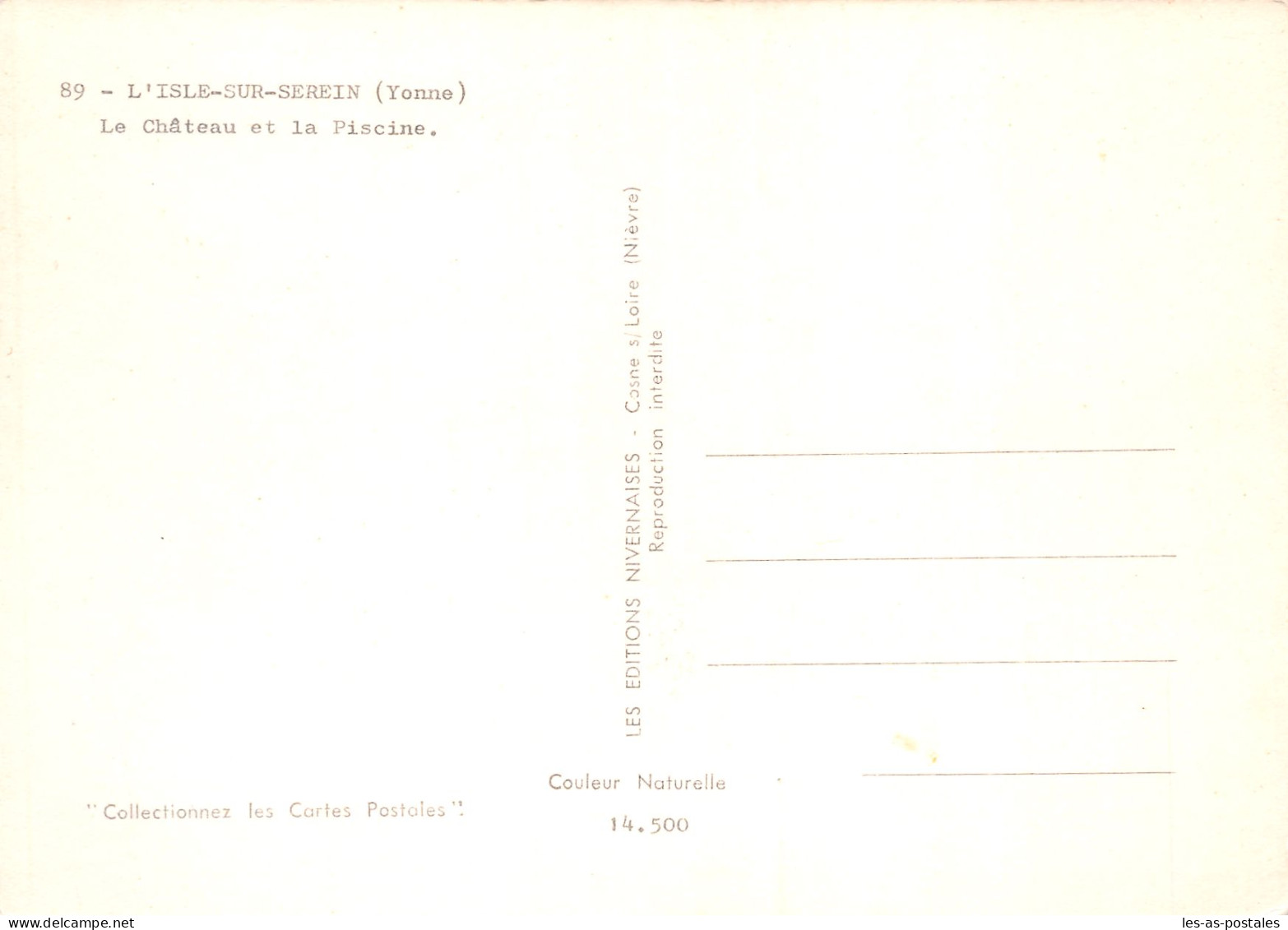 89 L ISLE SUR SEREIN LE CHÂTEAU - L'Isle Sur Serein