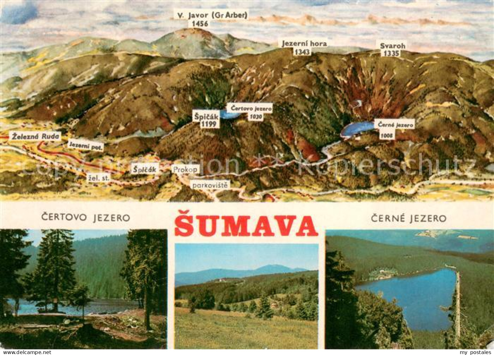 73656078 Sumava Czechia Landschaftspanorama Boehmerwald Seen  - Tschechische Republik