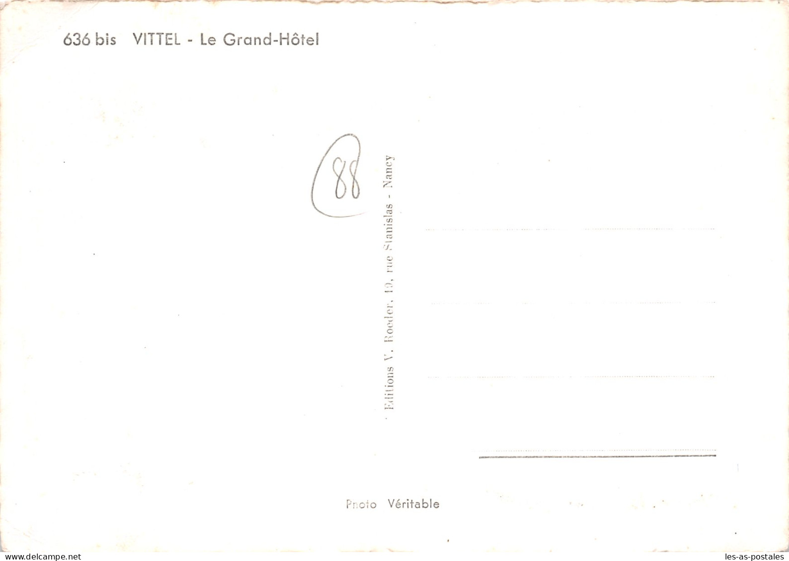 88 VITTEL LE GRAND HOTEL - Vittel