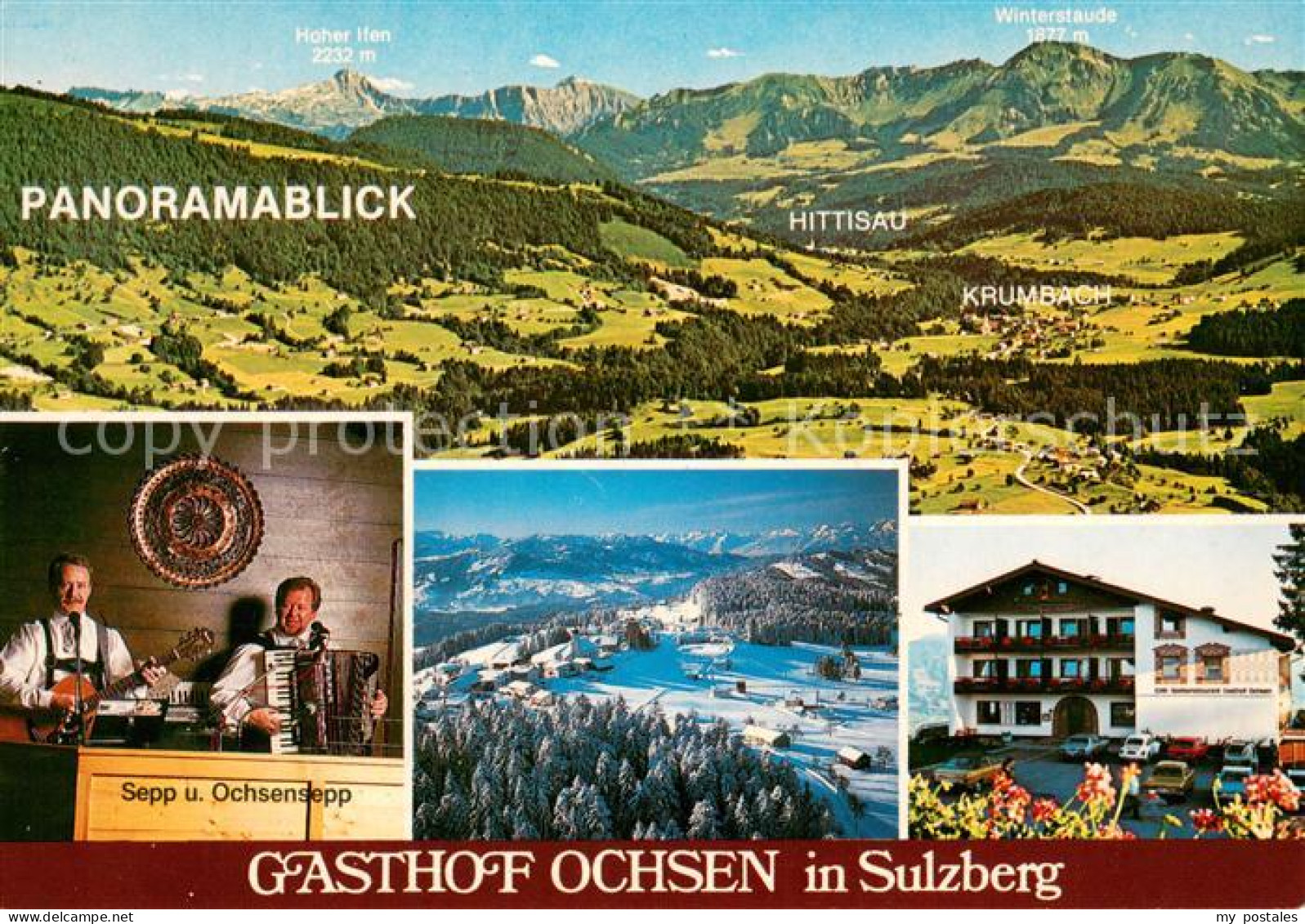 73656066 Sulzberg Vorarlberg Panorama Gasthof Ochsen Duo Sepp Und Ochsensepp Sul - Altri & Non Classificati