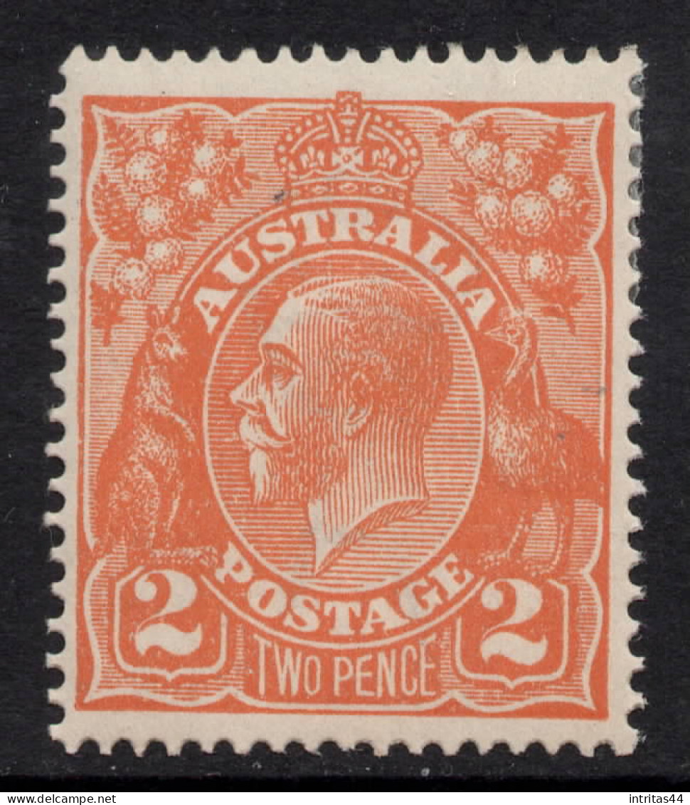 AUSTRALIA 1920  2d BROWN - ORANGE KGV STAMP  PERF.14 1st.WMK SG.62  MVLH - Ongebruikt