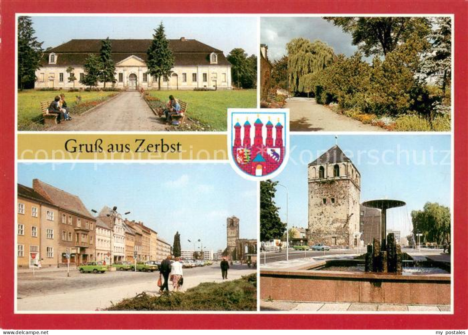 73656007 Zerbst Stadthalle Stadtpark Markt Brunnen Dicker Turm Zerbst - Zerbst