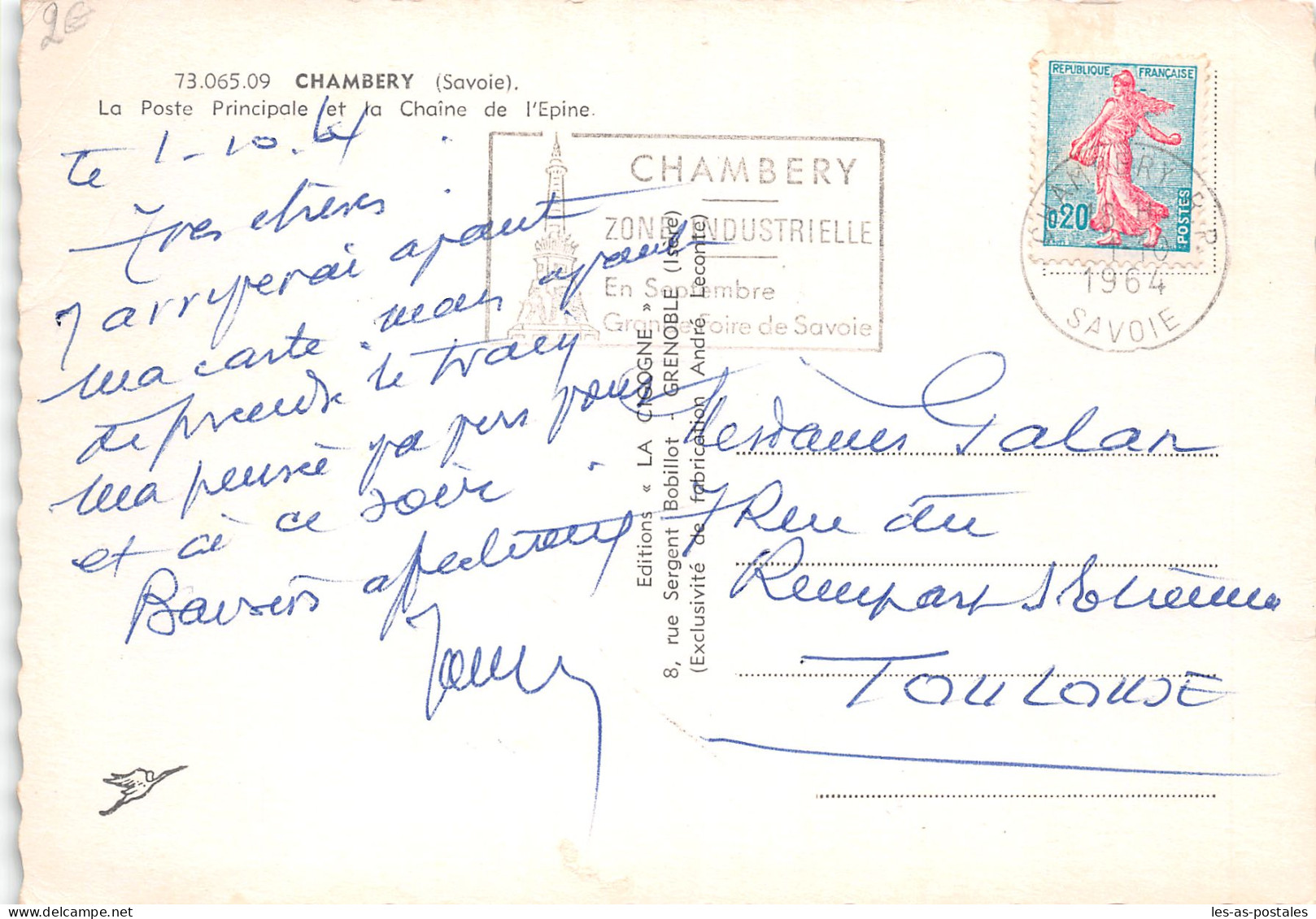 73 CHAMBERY LA POSTE - Chambery