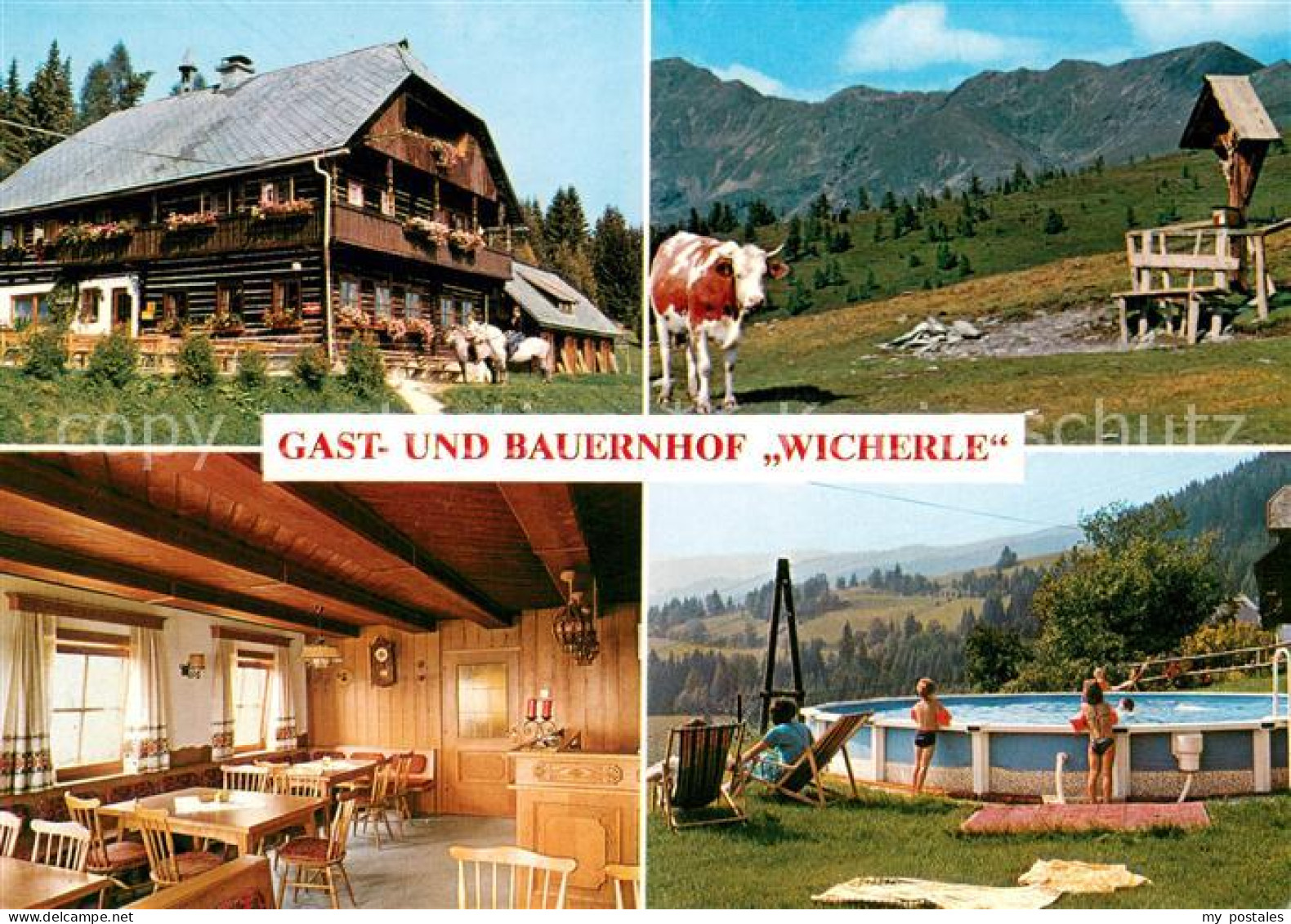 73655902 Deutsch-Griffen Gast Und Bauernhof Wicherle Gaststube Pool Wegekreuz De - Altri & Non Classificati