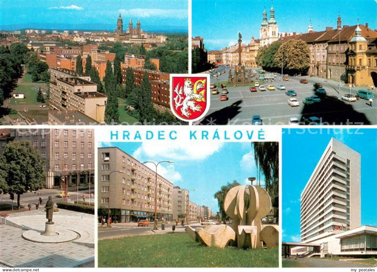 73655859 Hradec Kralove Kralovehradecko Stadtpanorama Denkmal Gottwaldplatz Wohn - Tsjechië