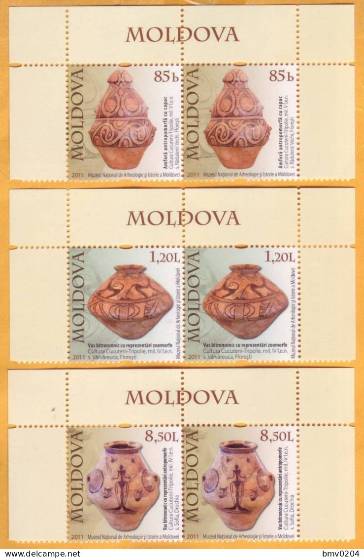 2011 Moldova Moldavie  National Museum, Archeology, Amphora, Vase, 2х3v Mint - Moldavia