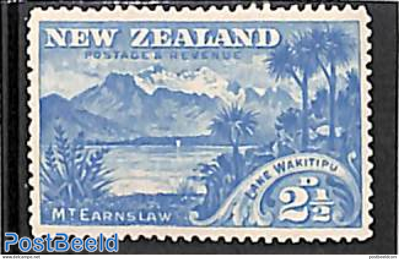 New Zealand 1898 2.5p, Mt Earnlaw, Stamp Out Of Set, Unused (hinged) - Ongebruikt
