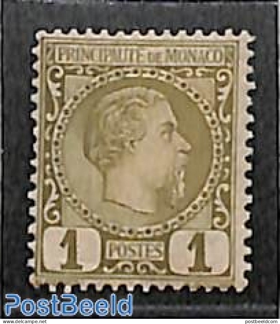 Monaco 1885 1c, Stamp Out Of Set, Mint NH - Ongebruikt