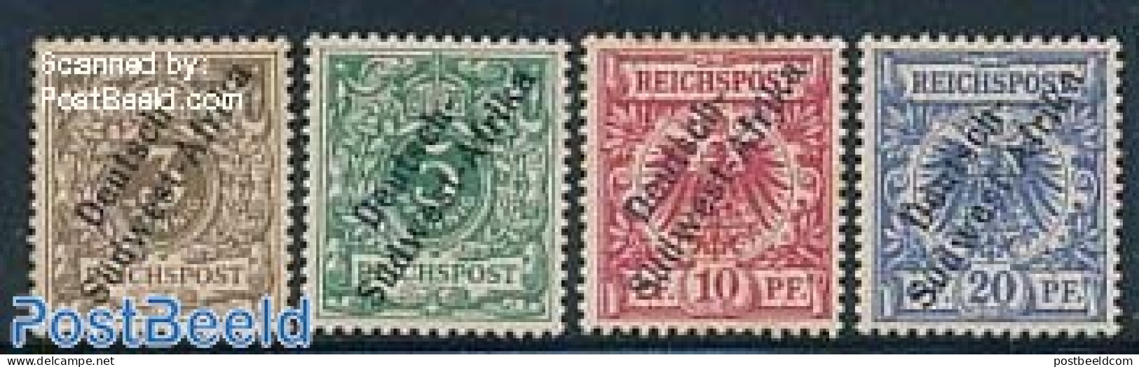 Germany, Colonies 1897 Sudwestafrika, Overprints 4v, Unused (hinged) - Other & Unclassified