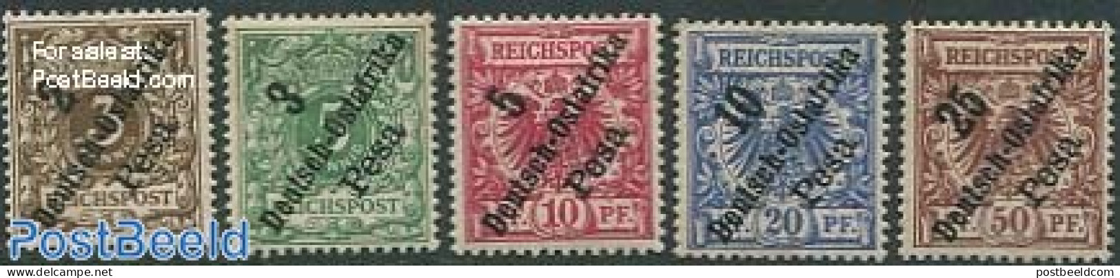 Germany, Colonies 1896 Ostafrika, Overprints 5v, Unused (hinged) - Sonstige & Ohne Zuordnung