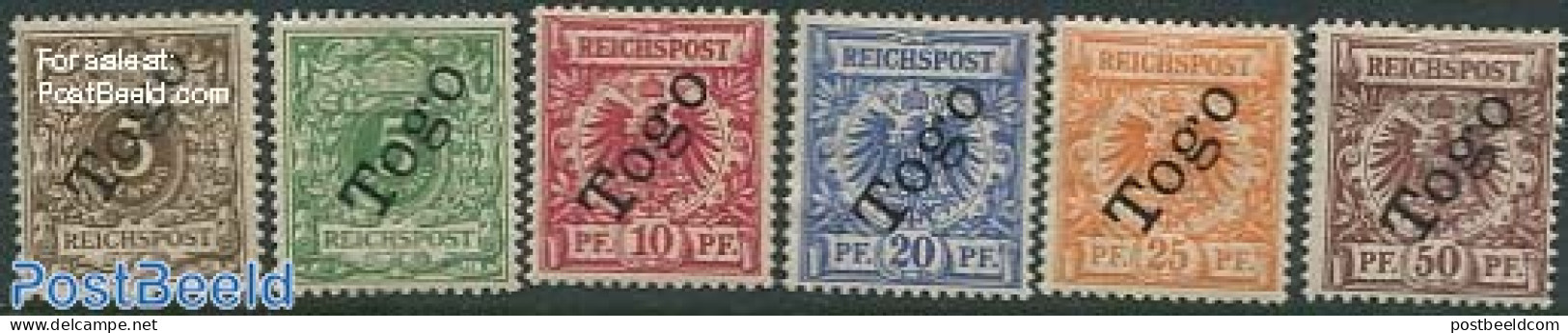 Germany, Colonies 1897 Togo, Overprints 6v, Unused (hinged) - Other & Unclassified