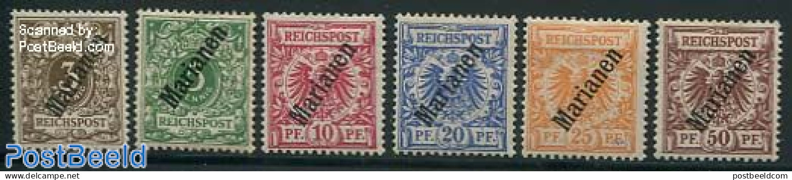 Germany, Colonies 1900 Marianen, Overprints 6v, Unused (hinged) - Sonstige & Ohne Zuordnung