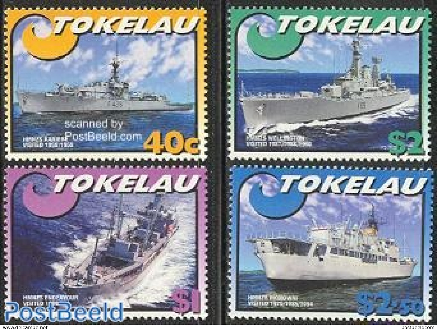 Tokelau Islands 2002 Navy Ships 4v, Mint NH, Transport - Ships And Boats - Bateaux