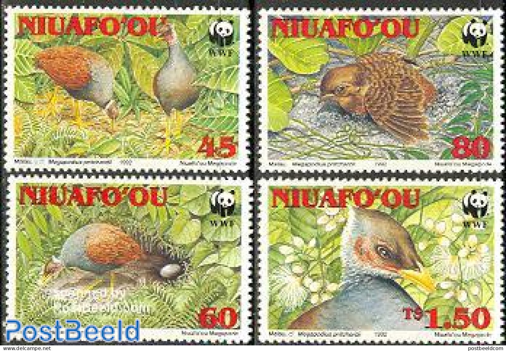 Niuafo'ou 1992 WWF, Birds 4v, Mint NH, Nature - Birds - Poultry - World Wildlife Fund (WWF) - Other & Unclassified