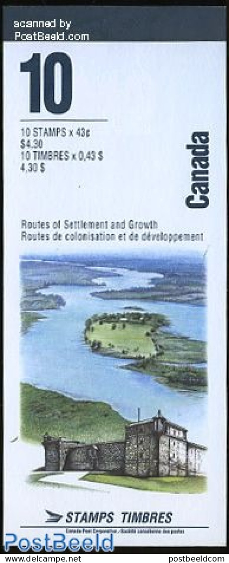 Canada 1993 Rivers Booklet, Mint NH, Nature - Transport - Fish - Water, Dams & Falls - Stamp Booklets - Ships And Boats - Ongebruikt