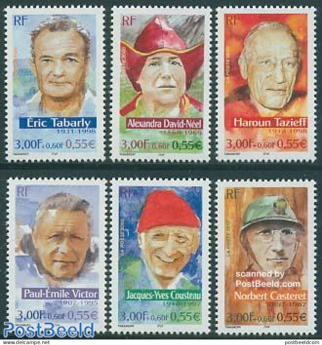 France 2000 Adventurers 6v, Mint NH, History - Sport - Explorers - Diving - Ungebraucht