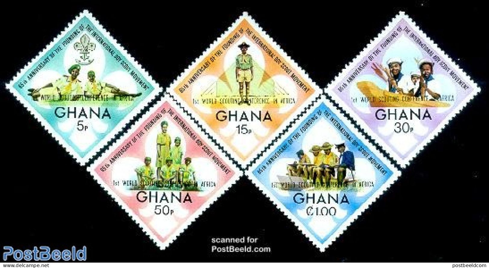 Ghana 1973 Scouting Conference 5v, Mint NH, Sport - Scouting - Other & Unclassified